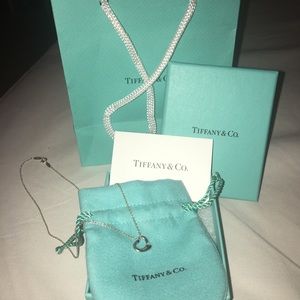Tiffany and co Elsa peretti open heart necklace